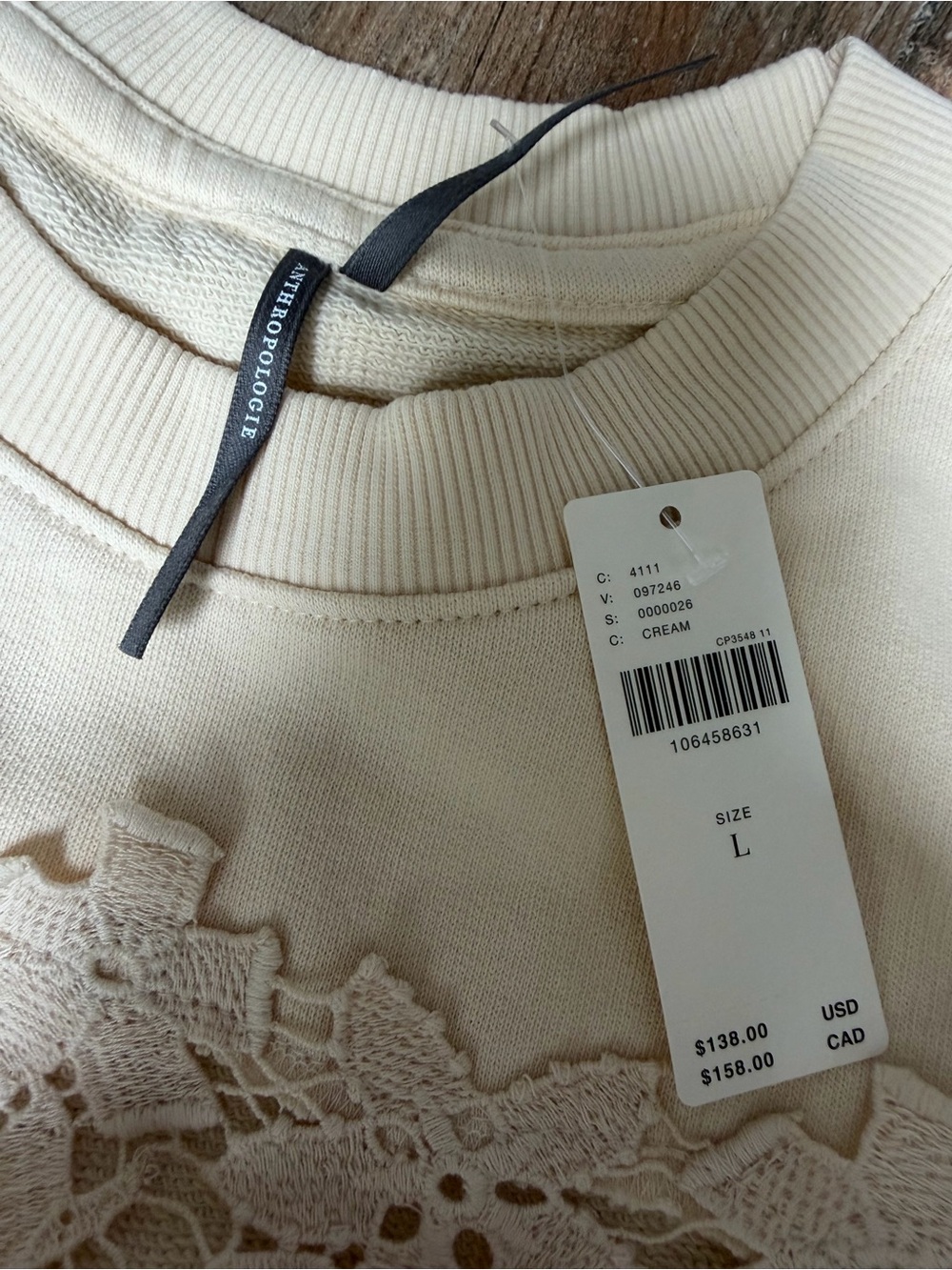 BY ANTHROPOLOGIE FLORAL CUTWORK LONG-SLEEVE TOP - Picture 4 of 5
